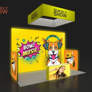 20ftx10ft Modular Exhibition Booth Trade Show Equipment with Ceiling Ring Banner for Trade Shows Exhibitions