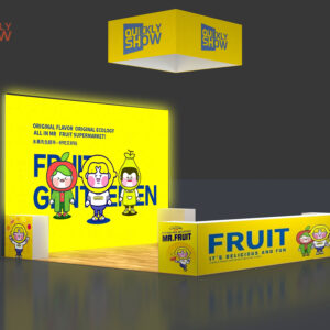 20*20ft Custom Logo Trade Show Display Booth Ceiling Hanging Ring 6*6m Promotional Retail Exhibition Expo Advertising Light Boxes