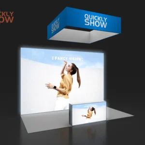 Wholesale 3*6m Custom Printing Trade Show Booth Exhibition Advertising Led Backlit SEG Tension Fabric Wall Lighting Pop Up Backdrops 10*20ft