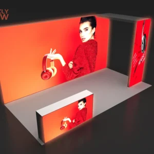 10*20ft Customize logo Fabric Display Stand Tradeshow Display Modular Exhibition Booth Logo Backdrop Booth Stand Combination