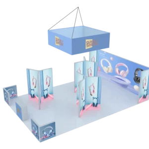 20*30ft Custom Portable SEG Light Box Double Side Aluminum Frame Graphic Advertising Display Perfume Exhibition Booth