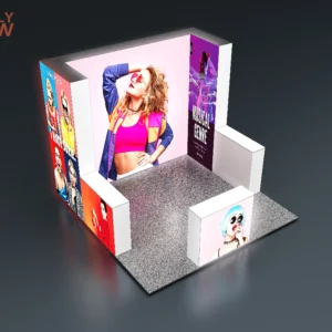 3x3m Quick Show Collapsible Tension Fabric Aluminum 3x3 Advertising Customized Backdrop Booth for Display Stand Light Box