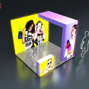 10*10ft Exhibition Instant Install Exhibition Booth Stands Lightbox Expo Displays Backlit Media Walls Arch Seg Lightbox Booth Display