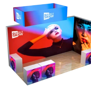 10*20ft Modular Exhibition Light Box Trade Show Booth Floor-Standing Aluminum Profile With LED Backlit Displays