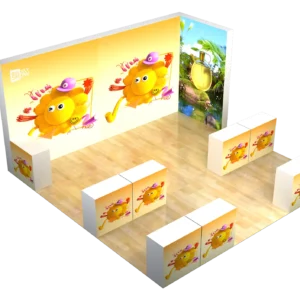 20*20ft Custom Printed Portable Backlit Exhibition Stand Display Booth Led Backdrop Exhibition Light Box Trade Show Booth