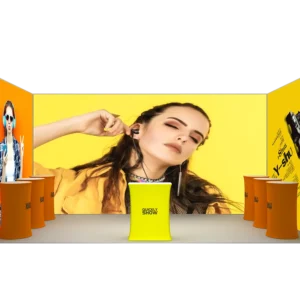 20x10ft Custom LED Wall Display – Portable Modular Fabric Light Box Trade Show Booth