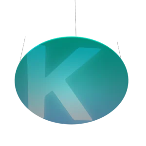 Skytube Curved Circle Horizontal Disc Hanging Banner – Trade Show Display & Exhibition Signage