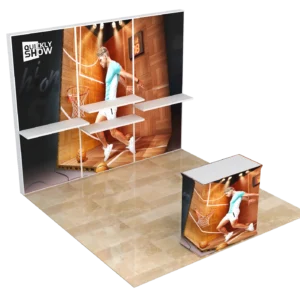 Simple 10*10ft Custom Poster Holder Expo Trade Show Display Backdrop Wall Portable Luxury Aluminium Fair Exhibition Stall Display Booth