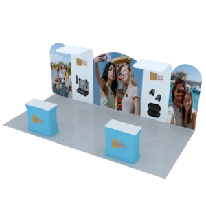 Quickly show 10x20ft Standard Portable Modular Aluminium Tension Fabric Trade Show Exhibition Booth