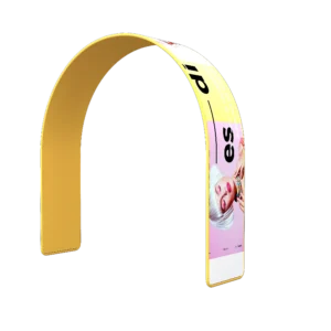 Double-Sided Round Fabric Trade Show Arch – Portable Event Display Gate