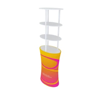 Portable Folding Square Tension Fabric Oval Display Tower