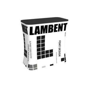 Portable Trade Show Square Exhibition Counter – Pop-Up Podium Display