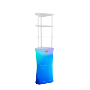 Portable Folding Triangle Tension Fabric Oval Display Tower