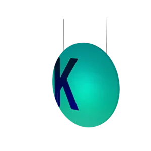 Skytube Curved Circle Vertical Disc Hanging Banner – Trade Show Display & Exhibition Signage